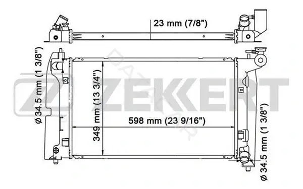 Радиатор охлаждения ZEKKERT MK-1167