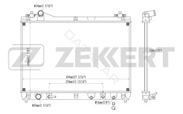 Радиатор охлаждения ZEKKERT MK-1199