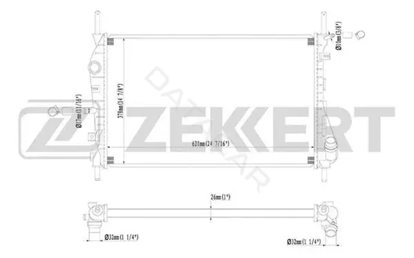 Радиатор охлаждения ZEKKERT MK-1216