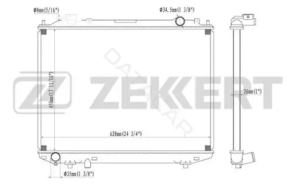 Радиатор охлаждения ZEKKERT MK-1217
