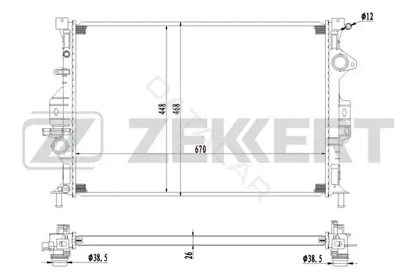 Радиатор охлаждения ZEKKERT MK-1230