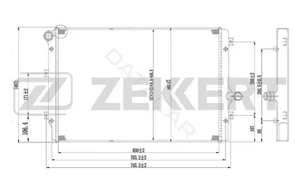 Радиатор охлаждения ZEKKERT MK-1234