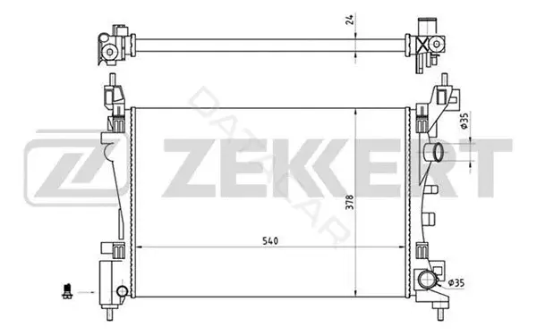 Радиатор охлаждения ZEKKERT MK-1242