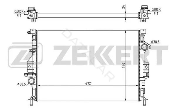 Радиатор охлаждения ZEKKERT MK-1244