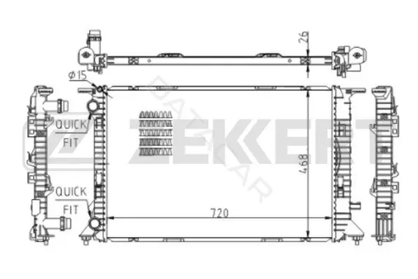 Радиатор охлаждения ZEKKERT MK-1249