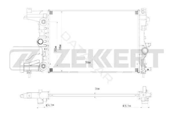 Радиатор охлаждения ZEKKERT MK-1260