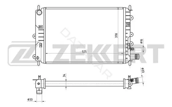 Радиатор охлаждения ZEKKERT MK-1265