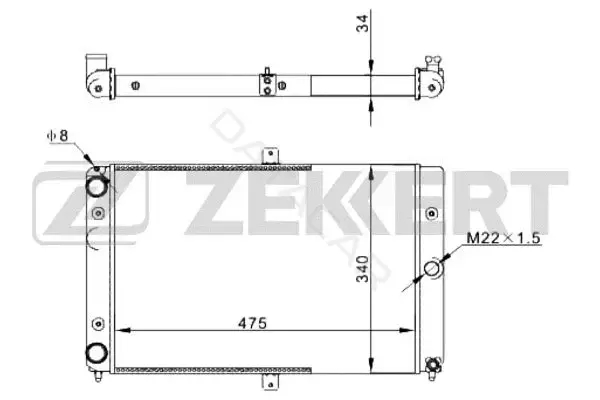 Радиатор охлаждения ZEKKERT MK-1297