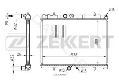 Радиатор охлаждения ZEKKERT MK-1371