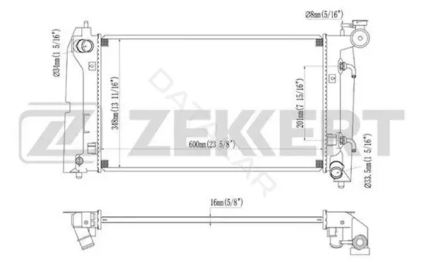 Радиатор охлаждения ZEKKERT MK-1391