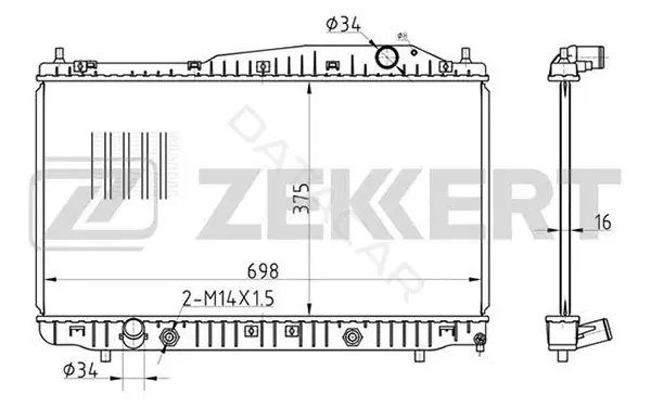 Радиатор охлаждения ZEKKERT MK-1452
