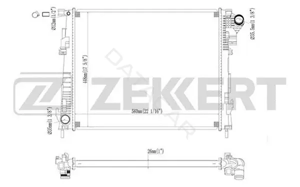 Радиатор охлаждения ZEKKERT MK-1478