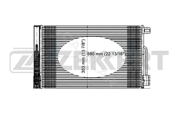Радиатор кондиционера ZEKKERT MK-3006