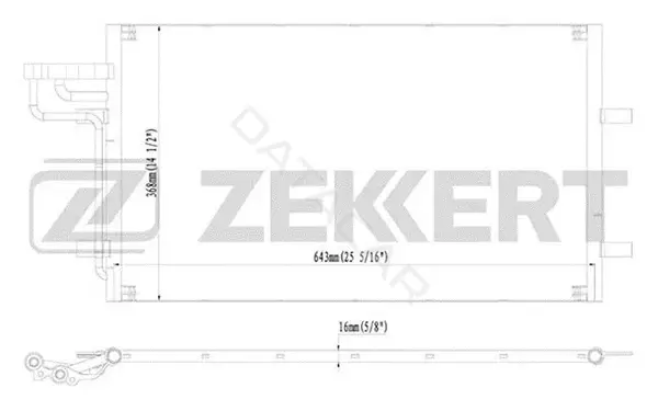 Радиатор кондиционера ZEKKERT MK-3033
