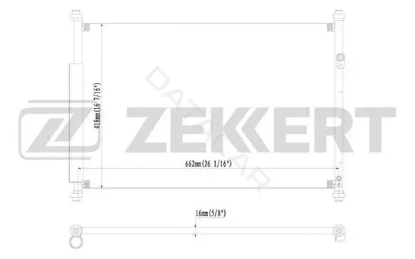 Радиатор кондиционера ZEKKERT MK-3054