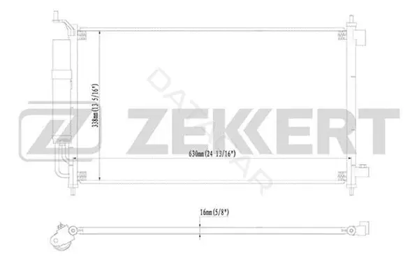 Радиатор кондиционера ZEKKERT MK-3056