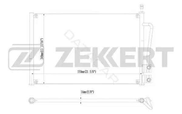Радиатор кондиционера ZEKKERT MK-3058