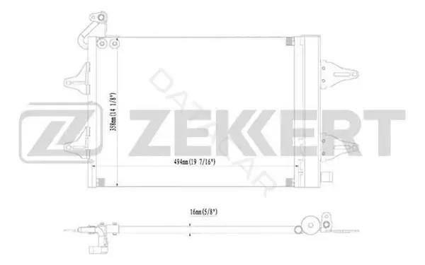 Радиатор кондиционера ZEKKERT MK-3114