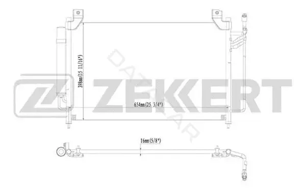 Радиатор кондиционера ZEKKERT MK-3157