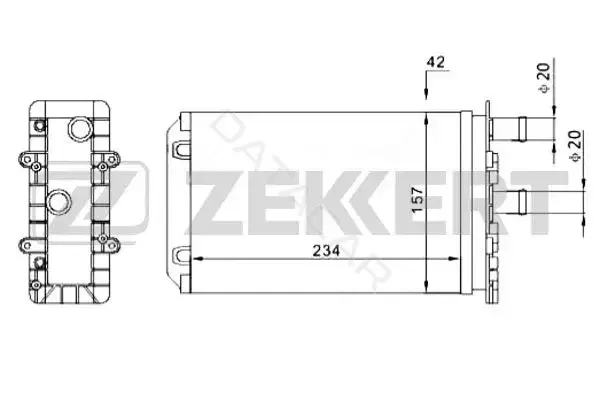 Радиатор печки ZEKKERT MK-5015