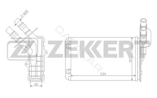 Радиатор печки ZEKKERT MK-5019