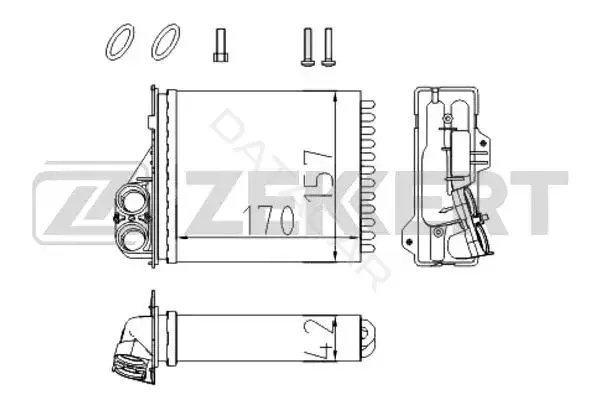 Радиатор печки ZEKKERT MK-5040