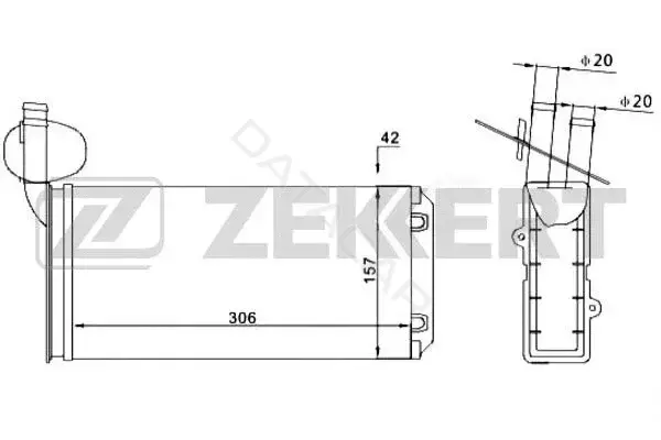 Радиатор печки ZEKKERT MK-5064