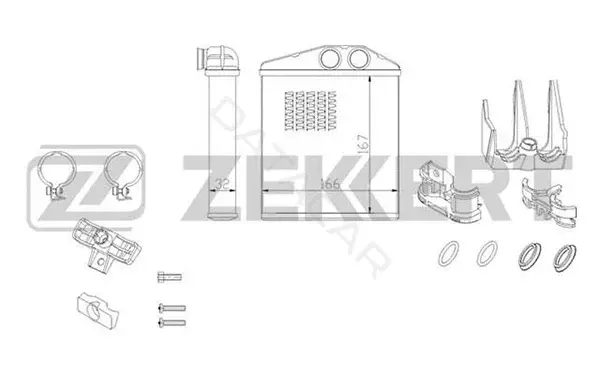 Радиатор печки ZEKKERT MK-5096
