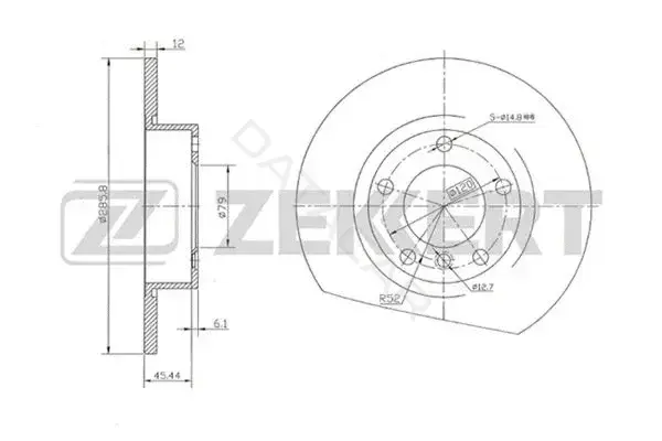 Тормозные диски ZEKKERT BS-5003