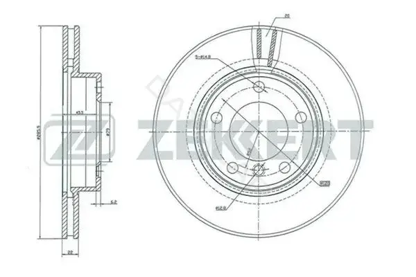 Тормозные диски ZEKKERT BS-5004