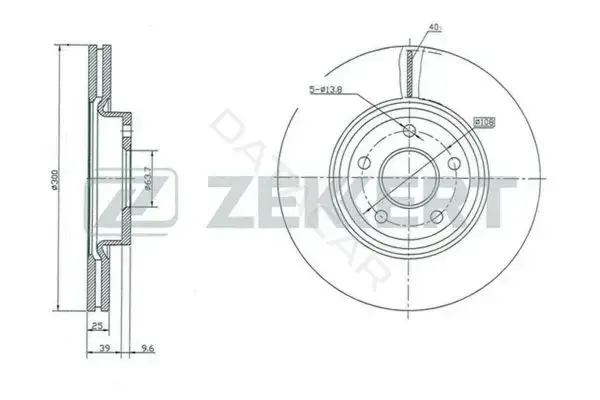 Тормозные диски ZEKKERT BS-5006