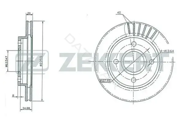 Тормозные диски ZEKKERT BS-5021