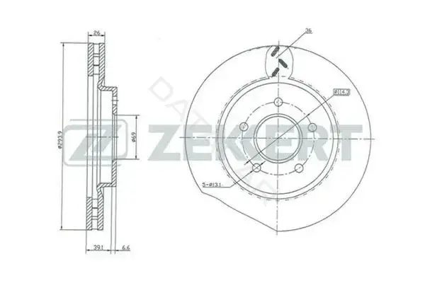 Тормозные диски ZEKKERT BS-5023
