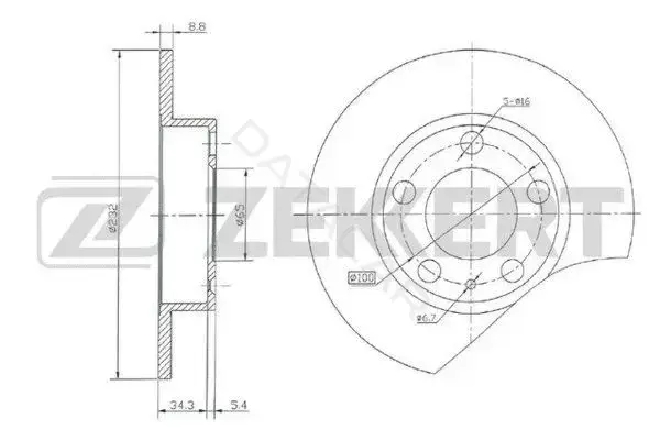 Тормозные диски ZEKKERT BS-5032