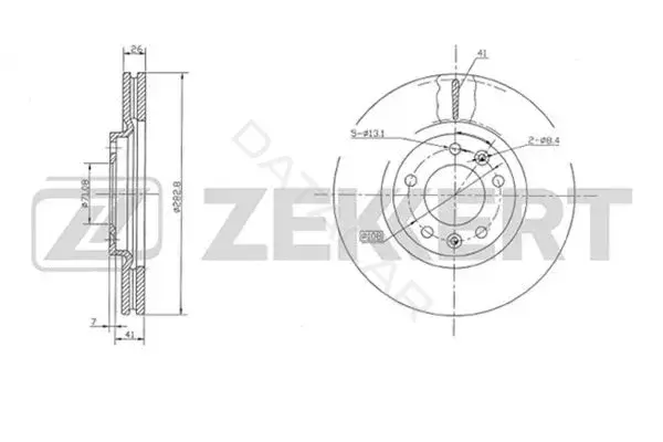 Тормозные диски ZEKKERT BS-5038