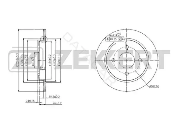 Тормозные диски ZEKKERT BS-5040