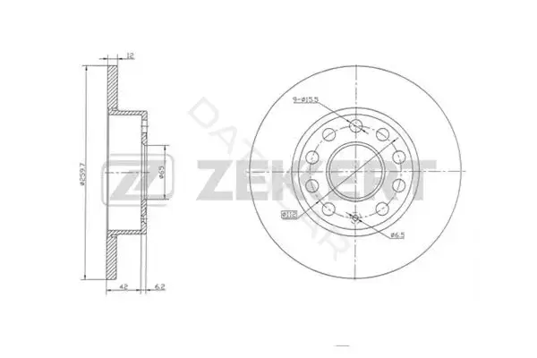 Тормозные диски ZEKKERT BS-5042