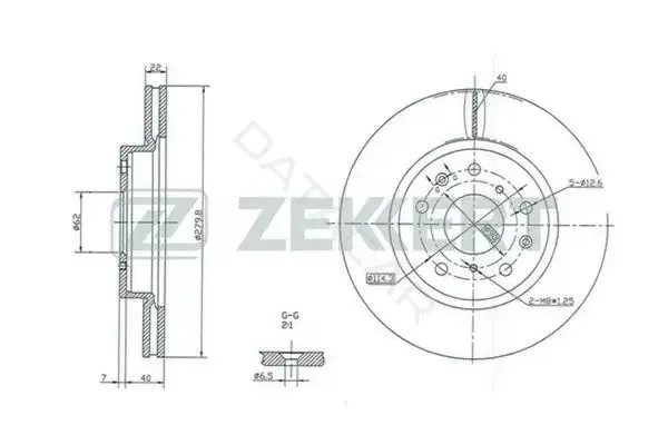 Тормозные диски ZEKKERT BS-5045