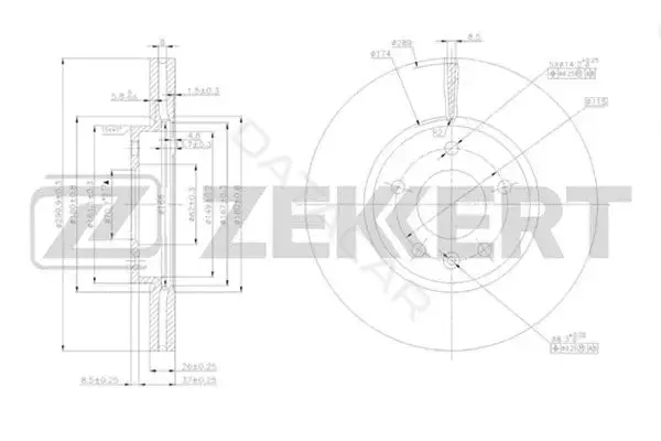 Тормозные диски ZEKKERT BS-5051