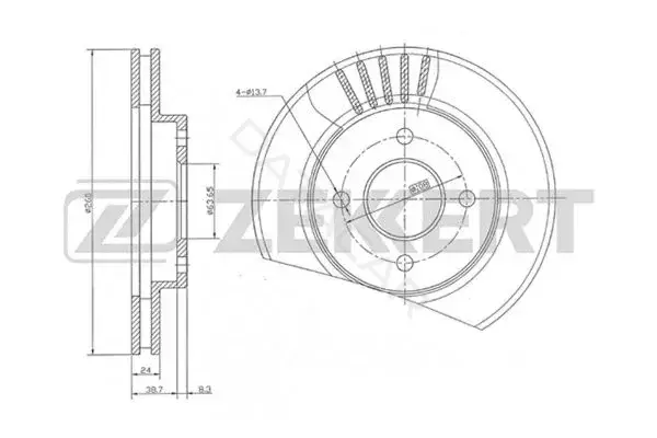 Тормозные диски ZEKKERT BS-5057