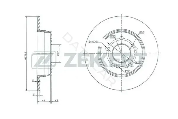 Тормозные диски ZEKKERT BS-5062