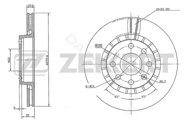 Тормозные диски ZEKKERT BS-5063