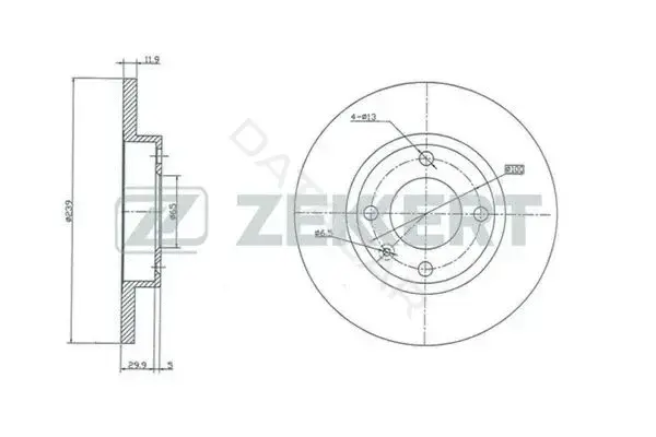 Тормозные диски ZEKKERT BS-5069