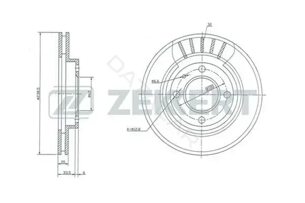Тормозные диски ZEKKERT BS-5070