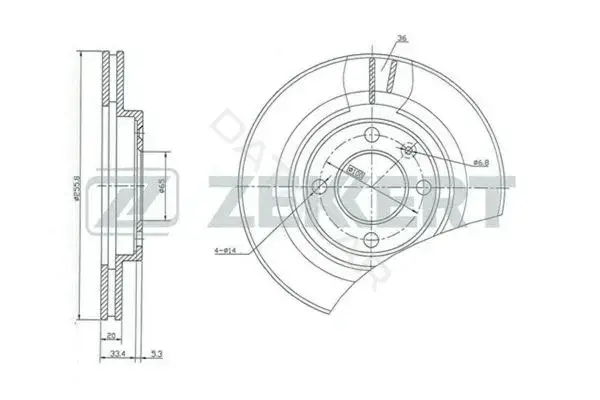 Тормозные диски ZEKKERT BS-5088