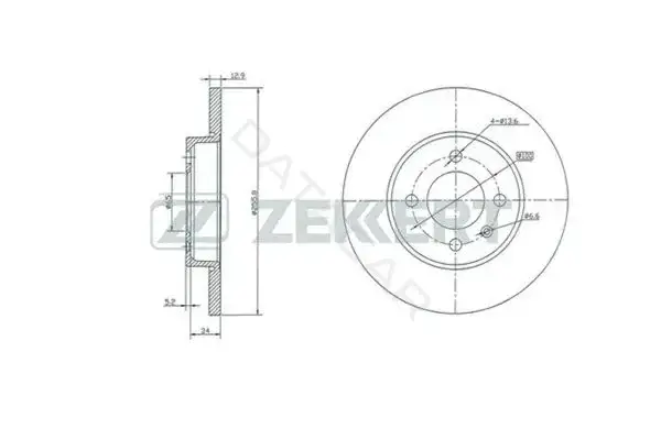 Тормозные диски ZEKKERT BS-5089
