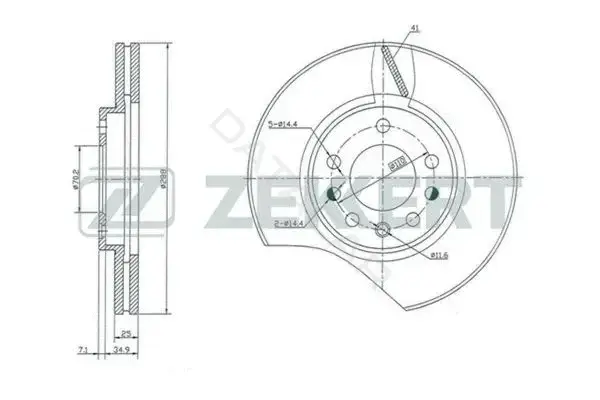 Тормозные диски ZEKKERT BS-5099