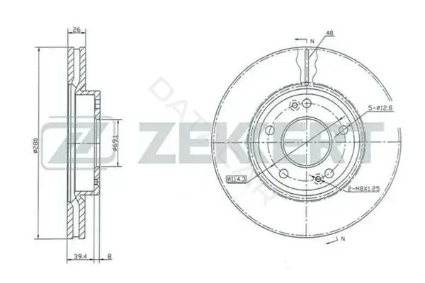 Тормозные диски ZEKKERT BS-5119