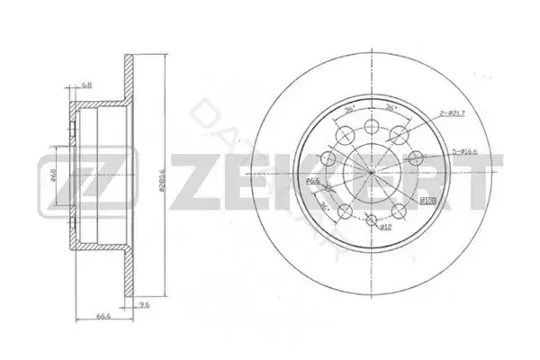 Тормозные диски ZEKKERT BS-5120