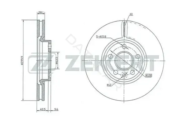Тормозные диски ZEKKERT BS-5125